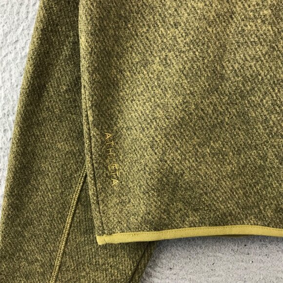 Athleta Full Zip Jacket Stand Up Collar Olive Green Women's Size L - Picture 12 of 13
